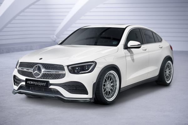 CSR Frontspoiler | Cup-Spoilerlippe mit ABE für Mercedes-Benz GLC (C253/X253) AMG-Line CSL573-S strukturiert schwarz matt (keine Lackierung erforderlich)