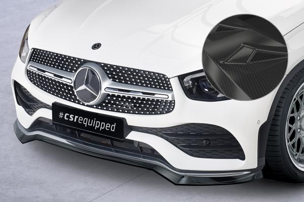 CSR Frontspoiler | Cup-Spoilerlippe mit ABE für Mercedes-Benz GLC (C253/X253) AMG-Line CSL573-C Carbon Look Hochglanz (keine Lackierung erforderlich)