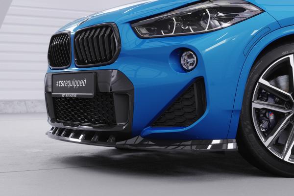 CSR Frontspoiler | Cup-Spoilerlippe mit ABE für BMW X2 F39 M-Paket CSL574-L Lackierung erforderlich (unlackiert roh)