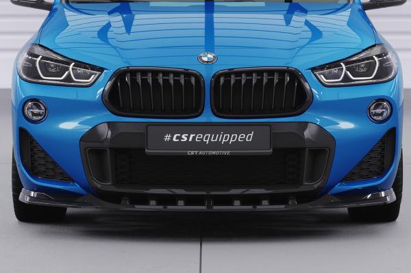 CSR Frontspoiler | Cup-Spoilerlippe mit ABE für BMW X2 F39 M-Paket CSL574-L Lackierung erforderlich (unlackiert roh)