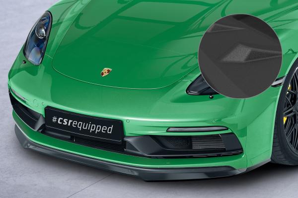 CSR Frontspoiler | Cup-Spoilerlippe mit ABE für Porsche 718 Cayman/Boxster GTS 4.0 (982) CSL575-S strukturiert schwarz matt (keine Lackierung erforderlich)