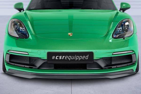 CSR Frontspoiler | Cup-Spoilerlippe mit ABE für Porsche 718 Cayman/Boxster GTS 4.0 (982) CSL575-L Lackierung erforderlich (unlackiert roh)