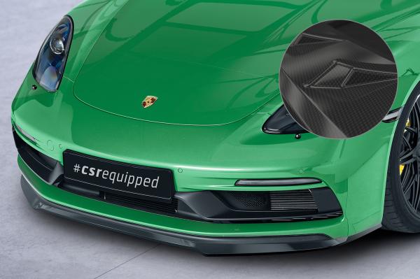 CSR Frontspoiler | Cup-Spoilerlippe mit ABE für Porsche 718 Cayman/Boxster GTS 4.0 (982) CSL575-C Carbon Look Hochglanz (keine Lackierung erforderlich)
