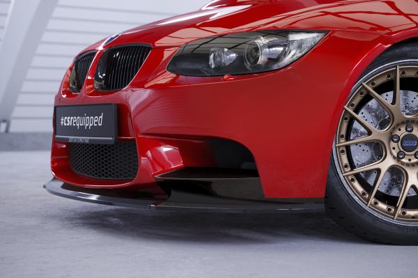 CSR Frontspoiler | Cup-Spoilerlippe mit ABE für BMW M3 E90/E92/E93 CSL579-G Glossy schwarz Hochglanz (keine Lackierung erforderlich)