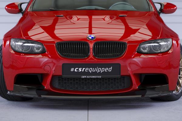 CSR Frontspoiler | Cup-Spoilerlippe mit ABE für BMW M3 E90/E92/E93 CSL579-G Glossy schwarz Hochglanz (keine Lackierung erforderlich)