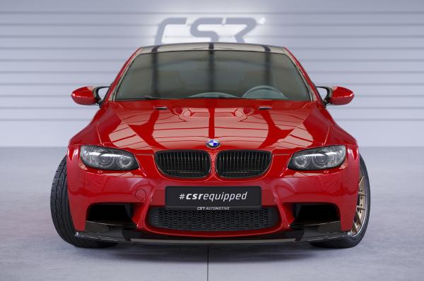 CSR Frontspoiler | Cup-Spoilerlippe mit ABE für BMW M3 E90/E92/E93 CSL579-G Glossy schwarz Hochglanz (keine Lackierung erforderlich)