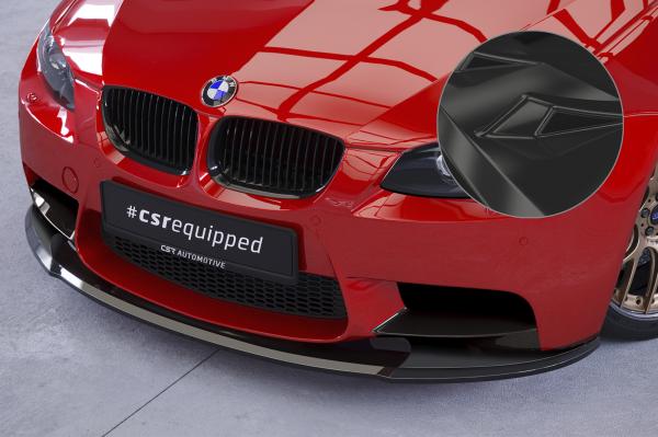 CSR Frontspoiler | Cup-Spoilerlippe mit ABE für BMW M3 E90/E92/E93 CSL579-G Glossy schwarz Hochglanz (keine Lackierung erforderlich)
