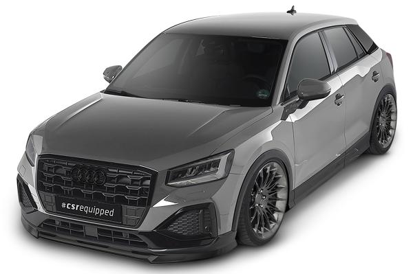CSR Frontspoiler | Cup-Spoilerlippe mit ABE für Audi Q2 (GA) CSL580-G Glossy schwarz Hochglanz (keine Lackierung erforderlich)