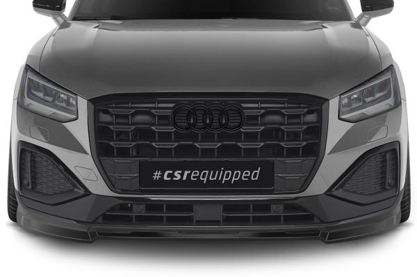 CSR Frontspoiler | Cup-Spoilerlippe mit ABE für Audi Q2 (GA) CSL580-G Glossy schwarz Hochglanz (keine Lackierung erforderlich)