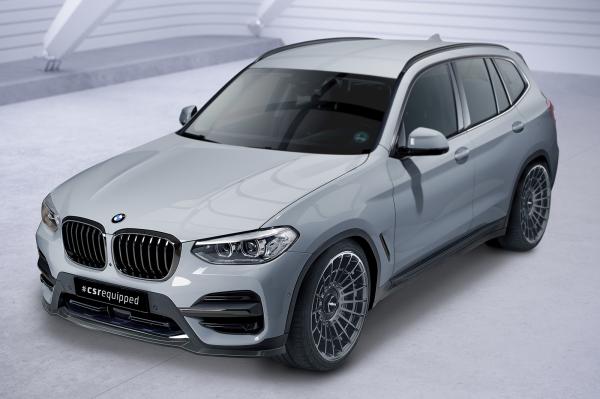 CSR Frontspoiler | Cup-Spoilerlippe mit ABE für BMW X3 G01 CSL581-C Carbon Look Hochglanz (keine Lackierung erforderlich)