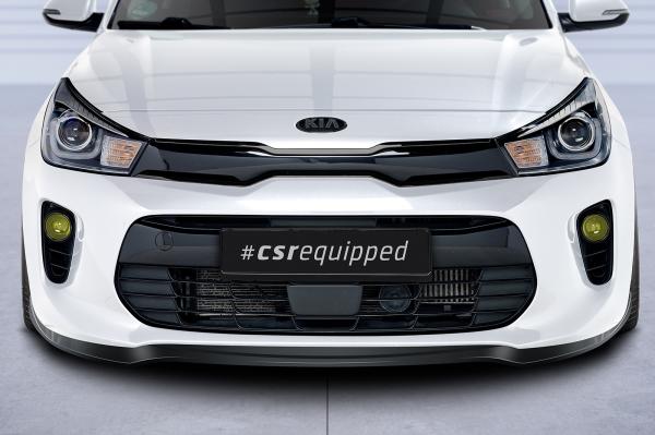 CSR Frontspoiler | Cup-Spoilerlippe mit ABE für Kia Rio 4 (YB) CSL585-S strukturiert schwarz matt (keine Lackierung erforderlich)