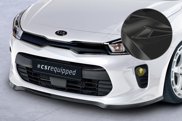 CSR Frontspoiler | Cup-Spoilerlippe mit ABE für Kia Rio 4 (YB) CSL585-G Glossy schwarz Hochglanz (keine Lackierung erforderlich)