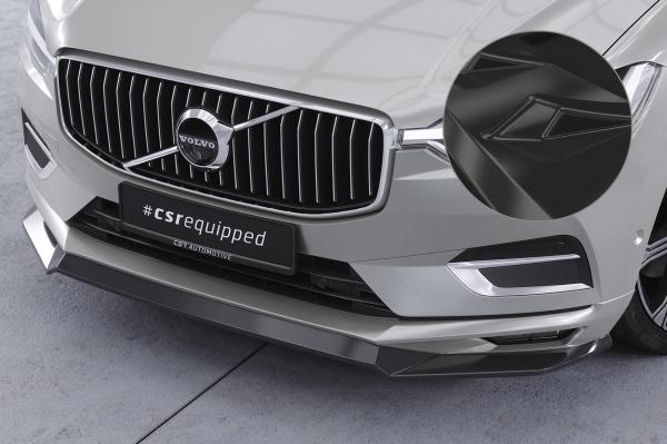 CSR Frontspoiler | Cup-Spoilerlippe mit ABE für Volvo XC60 II (SPA) CSL587-G Glossy schwarz Hochglanz (keine Lackierung erforderlich)