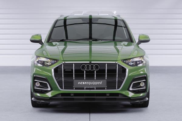 CSR Frontspoiler | Cup-Spoilerlippe mit ABE für Audi Q5 (FY/FYT) CSL590-G Glossy schwarz Hochglanz (keine Lackierung erforderlich)