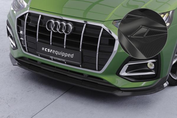 CSR Frontspoiler | Cup-Spoilerlippe mit ABE für Audi Q5 (FY/FYT) CSL590-C Carbon Look Hochglanz (keine Lackierung erforderlich)