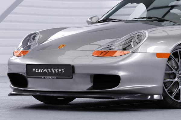 CSR Frontspoiler | Cup-Spoilerlippe mit ABE für Porsche 986 Boxster CSL600-C Carbon Look Hochglanz (keine Lackierung erforderlich)