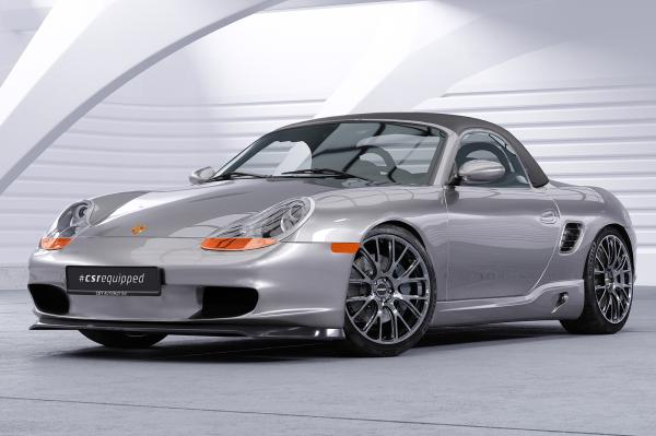 CSR Frontspoiler | Cup-Spoilerlippe mit ABE für Porsche 986 Boxster CSL600-C Carbon Look Hochglanz (keine Lackierung erforderlich)