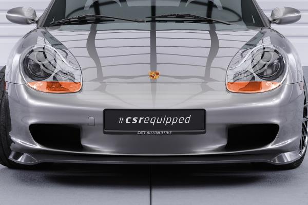 CSR Frontspoiler | Cup-Spoilerlippe mit ABE für Porsche 986 Boxster CSL600-C Carbon Look Hochglanz (keine Lackierung erforderlich)