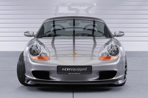 CSR Frontspoiler | Cup-Spoilerlippe mit ABE für Porsche 986 Boxster CSL600-C Carbon Look Hochglanz (keine Lackierung erforderlich)