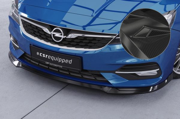 CSR Frontspoiler | Cup-Spoilerlippe mit ABE für Opel Astra K CSL601-C Carbon Look Hochglanz (keine Lackierung erforderlich)