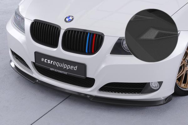 CSR Frontspoiler | Cup-Spoilerlippe mit ABE für BMW 3er E90/ E91 LCI CSL602-S strukturiert schwarz matt (keine Lackierung erforderlich)