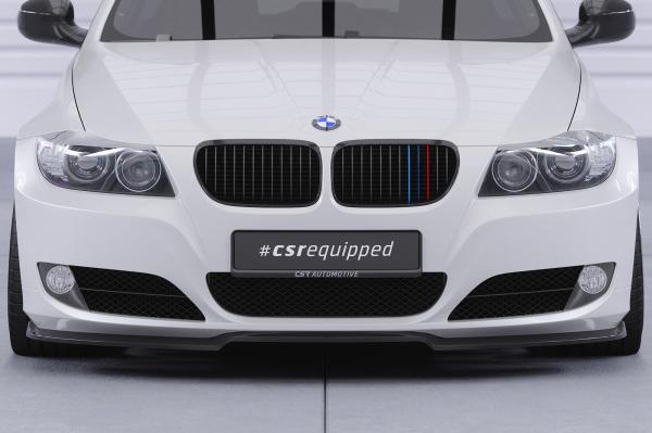 CSR Frontspoiler | Cup-Spoilerlippe mit ABE für BMW 3er E90/ E91 LCI CSL602-S strukturiert schwarz matt (keine Lackierung erforderlich)
