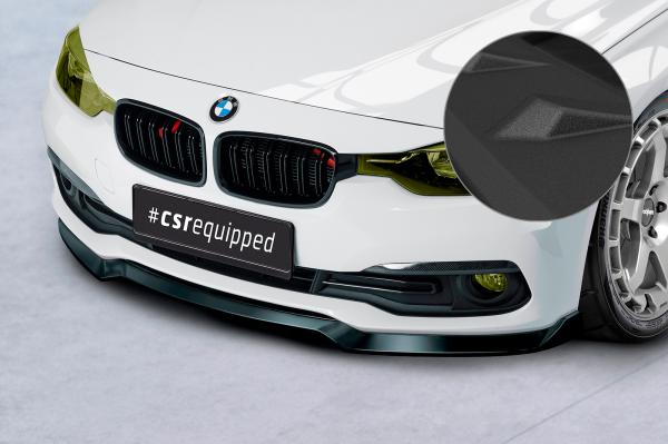 CSR Frontspoiler | Cup-Spoilerlippe mit ABE für BMW 3er F30/F31 LCI CSL604-S strukturiert schwarz matt (keine Lackierung erforderlich)