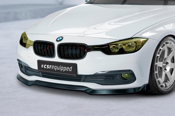 CSR Frontspoiler | Cup-Spoilerlippe mit ABE für BMW 3er F30/F31 LCI CSL604-C Carbon Look Hochglanz (keine Lackierung erforderlich)