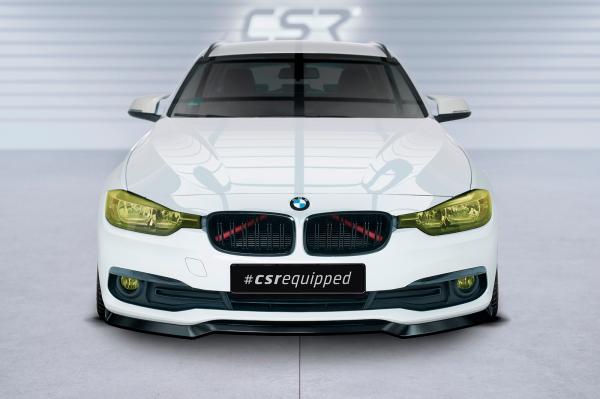 CSR Frontspoiler | Cup-Spoilerlippe mit ABE für BMW 3er F30/F31 LCI CSL604-C Carbon Look Hochglanz (keine Lackierung erforderlich)