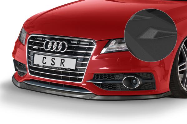 CSR Frontspoiler | Cup-Spoilerlippe mit ABE für Audi A7 S-Line / S7 C7 (Typ 4G) CSL607-S strukturiert schwarz matt (keine Lackierung erforderlich)