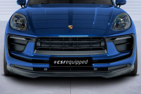 CSR Frontspoiler | Cup-Spoilerlippe mit ABE für Porsche Macan CSL608-G Glossy schwarz Hochglanz (keine Lackierung erforderlich)