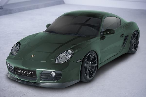 CSR Frontspoiler | Cup-Spoilerlippe mit ABE für Porsche 987c Cayman CSL609-G Glossy schwarz Hochglanz (keine Lackierung erforderlich)