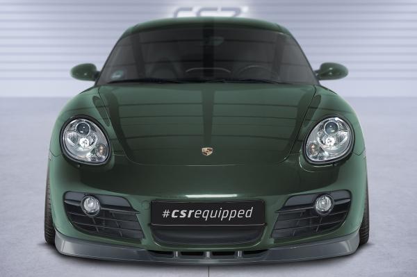 CSR Frontspoiler | Cup-Spoilerlippe mit ABE für Porsche 987c Cayman CSL609-G Glossy schwarz Hochglanz (keine Lackierung erforderlich)