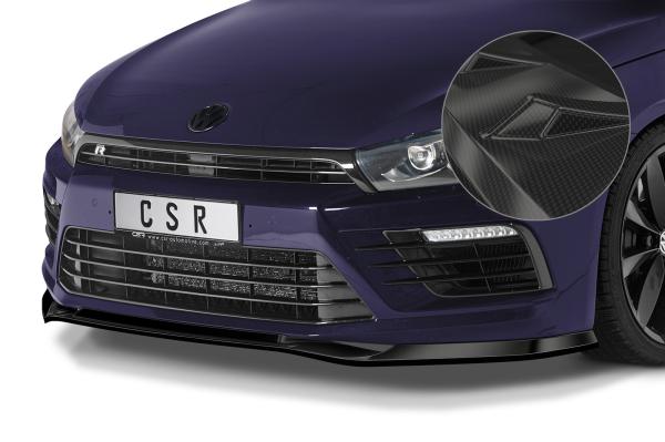 CSR Frontspoiler | Cup-Spoilerlippe mit ABE für VW Scirocco (Typ 13) R CSL617-C Carbon Look Hochglanz (keine Lackierung erforderlich)