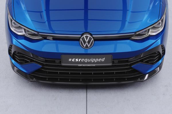 CSR Frontspoiler | Cup-Spoilerlippe mit ABE für VW Golf 8 (CD) R CSL618-S strukturiert schwarz matt (keine Lackierung erforderlich)