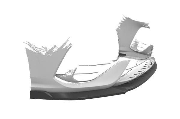 CSR Frontspoiler | Cup-Spoilerlippe mit ABE für VW Golf 8 (CD) R CSL618-S strukturiert schwarz matt (keine Lackierung erforderlich)
