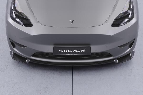 CSR Frontspoiler | Cup-Spoilerlippe mit ABE für Tesla Model Y CSL620-L Lackierung erforderlich (unlackiert roh)