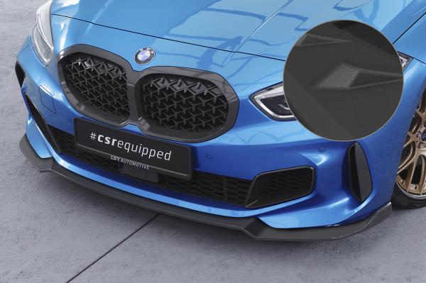 CSR Frontspoiler | Cup-Spoilerlippe mit ABE für BMW 1er F40 M-Paket CSL621-S strukturiert schwarz matt (keine Lackierung erforderlich)