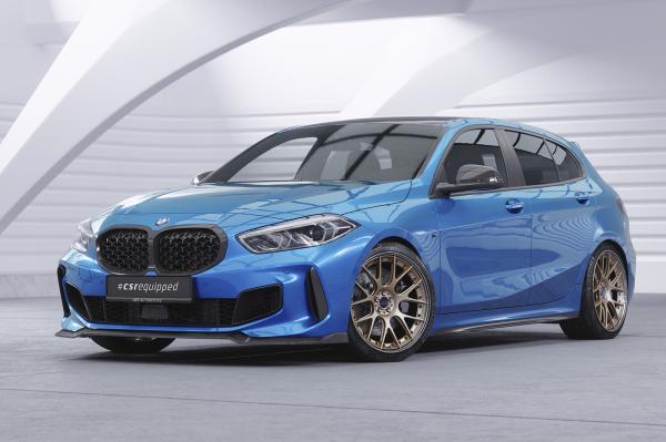 CSR Frontspoiler | Cup-Spoilerlippe mit ABE für BMW 1er F40 M-Paket CSL621-C Carbon Look Hochglanz (keine Lackierung erforderlich)