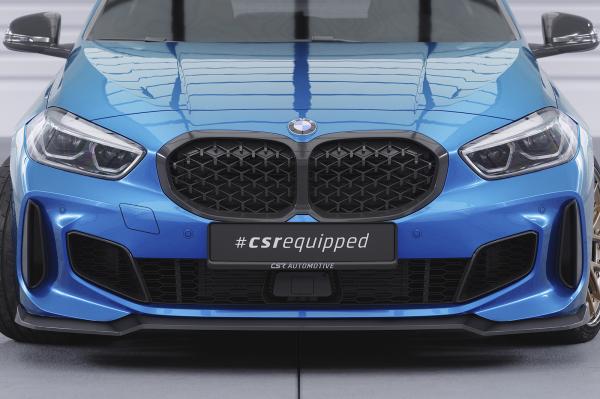 CSR Frontspoiler | Cup-Spoilerlippe mit ABE für BMW 1er F40 M-Paket CSL621-C Carbon Look Hochglanz (keine Lackierung erforderlich)