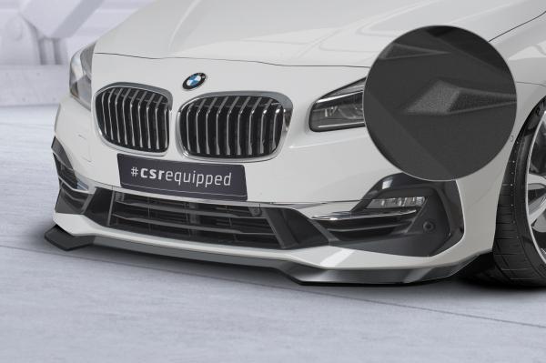 CSR Frontspoiler | Cup-Spoilerlippe mit ABE für BMW 2er (F45) Active Tourer CSL623-S strukturiert schwarz matt (keine Lackierung erforderlich)