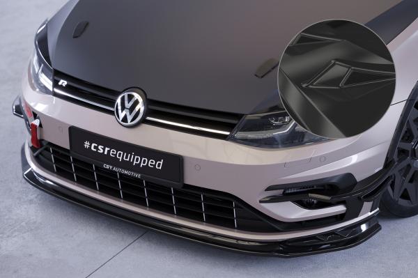 CSR Frontspoiler | Cup-Spoilerlippe mit ABE für VW Golf 7 (Typ AU) R CSL625-G Glossy schwarz Hochglanz (keine Lackierung erforderlich)