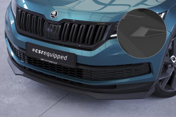 CSR Frontspoiler | Cup-Spoilerlippe mit ABE für Skoda Kodiaq CSL626-S strukturiert schwarz matt (keine Lackierung erforderlich)