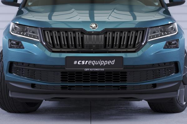 CSR Frontspoiler | Cup-Spoilerlippe mit ABE für Skoda Kodiaq CSL626-G Glossy schwarz Hochglanz (keine Lackierung erforderlich)