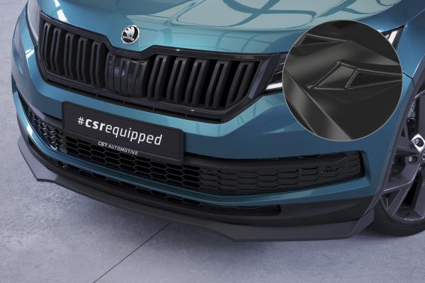 CSR Frontspoiler | Cup-Spoilerlippe mit ABE für Skoda Kodiaq CSL626-G Glossy schwarz Hochglanz (keine Lackierung erforderlich)
