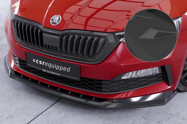 CSR Frontspoiler | Cup-Spoilerlippe mit ABE für Skoda Scala Monte Carlo CSL627-S strukturiert schwarz matt (keine Lackierung erforderlich)