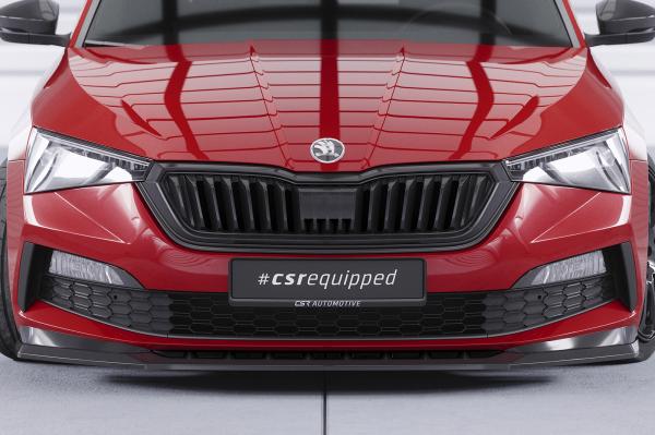 CSR Frontspoiler | Cup-Spoilerlippe mit ABE für Skoda Scala Monte Carlo CSL627-C Carbon Look Hochglanz (keine Lackierung erforderlich)