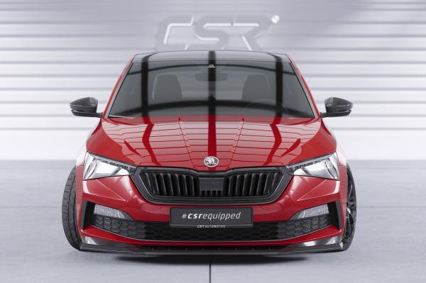 CSR Frontspoiler | Cup-Spoilerlippe mit ABE für Skoda Scala Monte Carlo CSL627-C Carbon Look Hochglanz (keine Lackierung erforderlich)