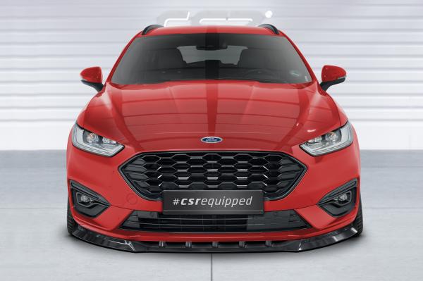 CSR Frontspoiler | Cup-Spoilerlippe mit ABE für Ford Mondeo MK5 BA7  Turnier ST-Line CSL629-G Glossy schwarz Hochglanz (keine Lackierung erforderlich)