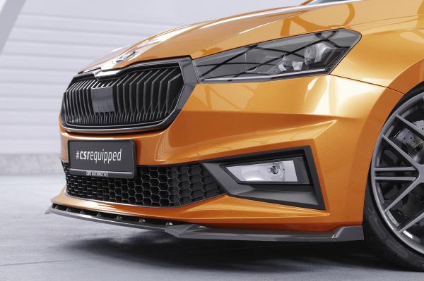 CSR Frontspoiler | Cup-Spoilerlippe mit ABE für Skoda Fabia 4 CSL630-G Glossy schwarz Hochglanz (keine Lackierung erforderlich)